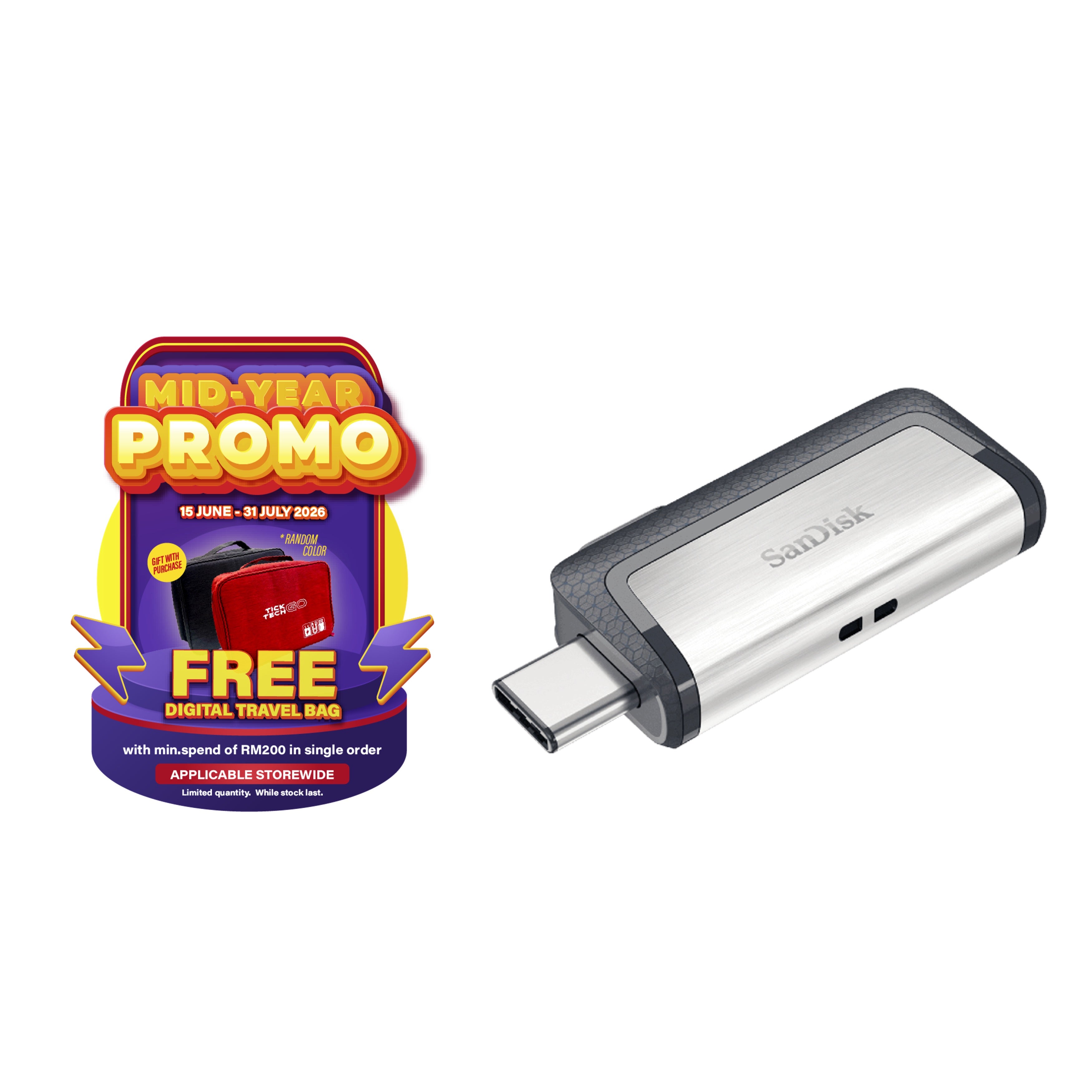 SanDisk Ultra Dual Flash Drive Type-C USB 3.1 OTG for Android Smartphone, Computers & Tablets-Data Storage-futuromic